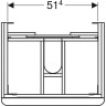 Тумба с раковиной GEBERIT SMYLE SQUARE 500.229.01.1+500,352.JR.1 пекан